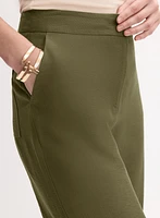 Cuffed Straight-Leg Pants