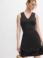 Robe à appliqués floraux