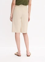 Short en mélange de coton