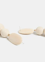 Boucles d'oreilles en bois et corde