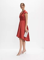 Tuxedo-Style Mikado Dress