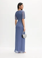 Robe de soirée scintillante à perles