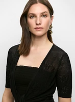 Cardigan Essentiels en tricot floral