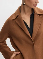 Notch Collar Wool-Blend Coat