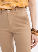 Frayed Hem Wide-Leg Jeans