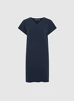 Robe froissée à encolure en V
