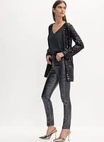 Cardigan long à paillettes