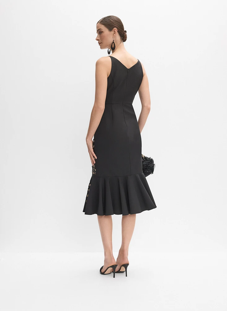 Robe cocktail à imprimé floral