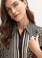 Mixed Geometric Print Blouse