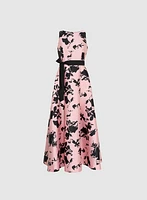 Robe de soirée florale à boucle au dos