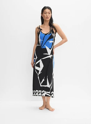 Robe de nuit à motif abstrait