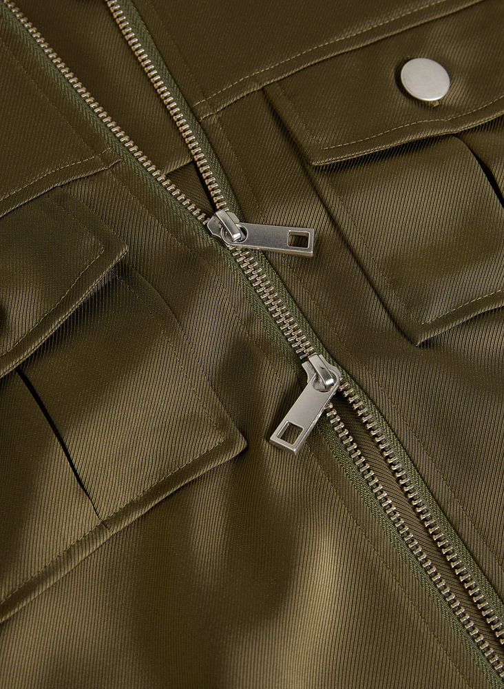 Veste à manches coude volants