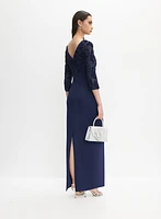 Robe de soirée à broderies