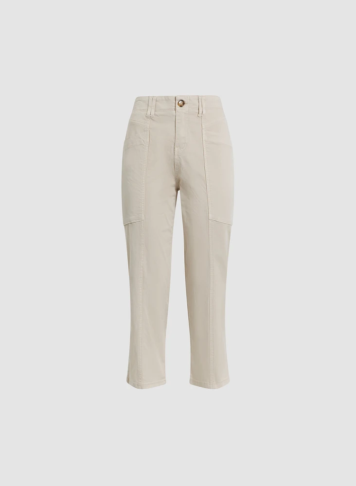 Capri à jambe étroite avec poches obliques