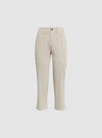 Capri à jambe étroite avec poches obliques