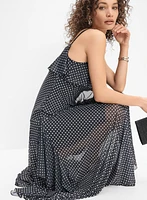 Robe à pois en chiffon
