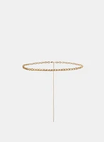 Thin Metallic Chain Belt