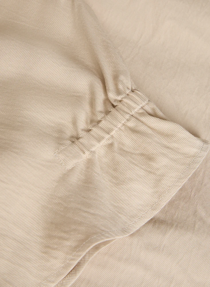 Robe boutonnée à col chemisier