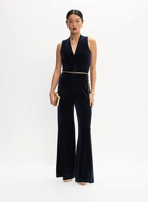 Long Velvet Jumpsuit