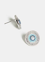 Cubic Zirconia Eye Earrings