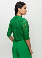 Pointelle Knit Bolero
