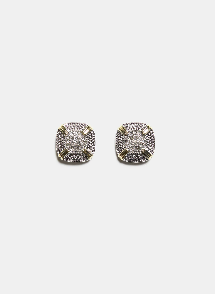 Square Crystal Earrings