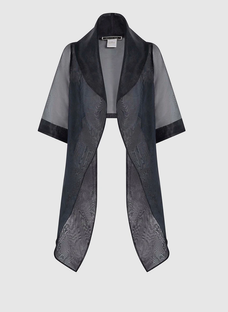 Boléro en organza avec lien à nouer