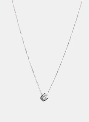 Cubic Zirconia Clover Necklace