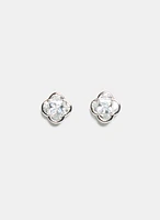 Cubic Zirconia Clover Earrings