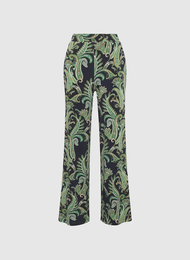 Pantalon paisley à jambe large