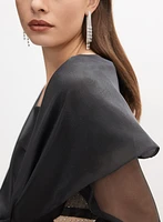 Boléro en organza avec lien à nouer