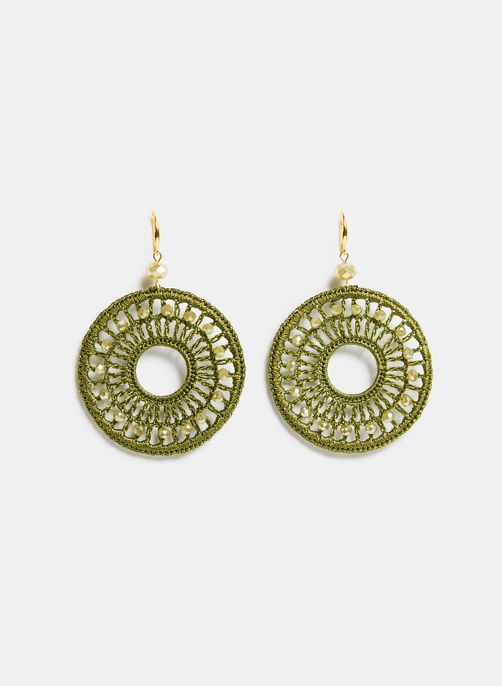 Beaded Crochet Earrings