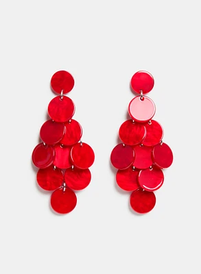 Disc Drop Earrings