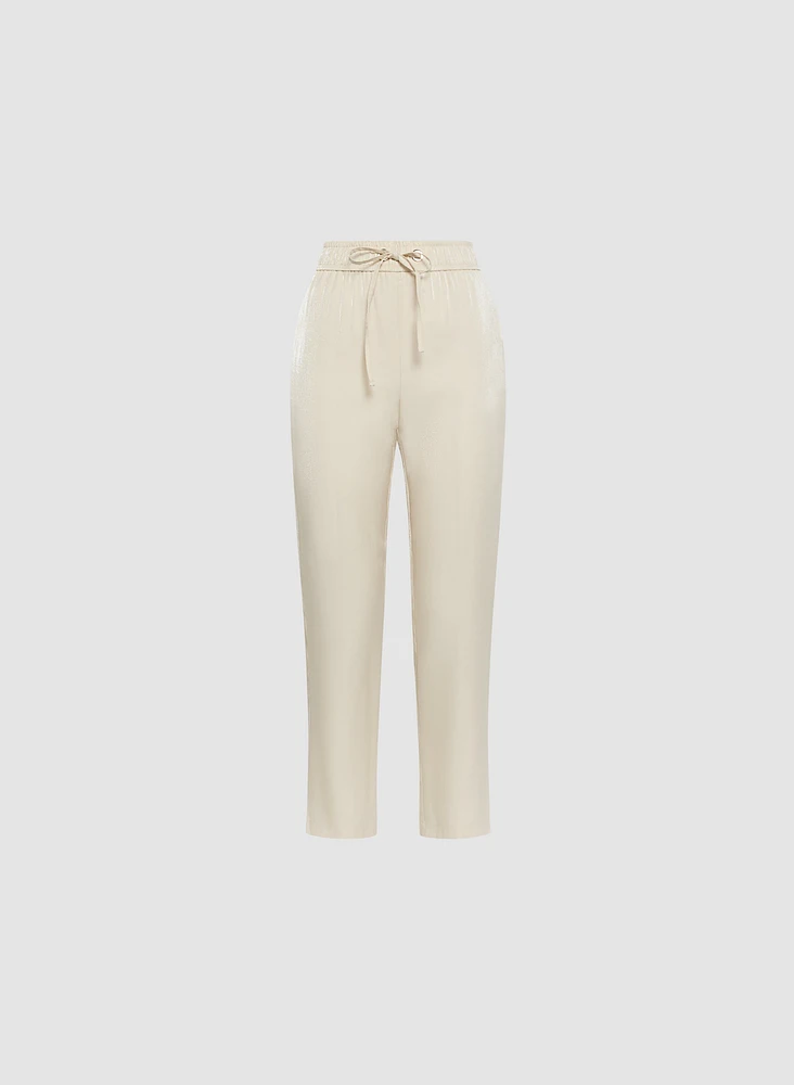 Pantalon droit à taille élastique