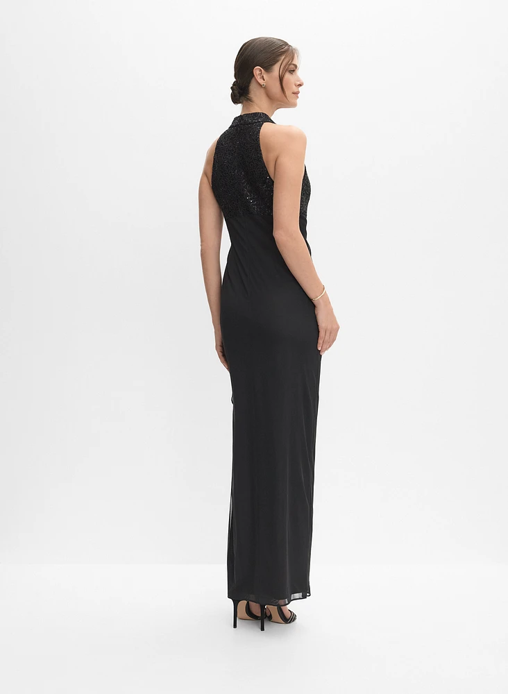 Robe à bustier en paillettes