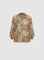 Blouse en chiffon à motif paisley