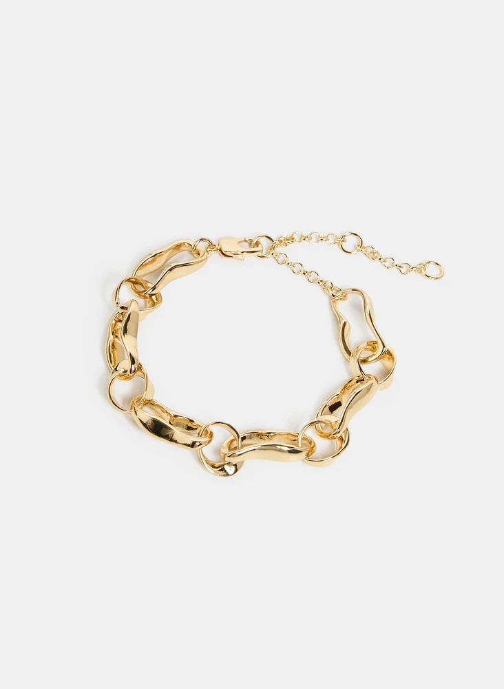 Bracelet en chaîne à formes irrégulières