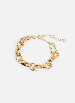 Bracelet en chaîne à formes irrégulières