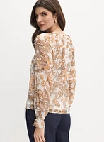 Blouse paisley en chiffon
