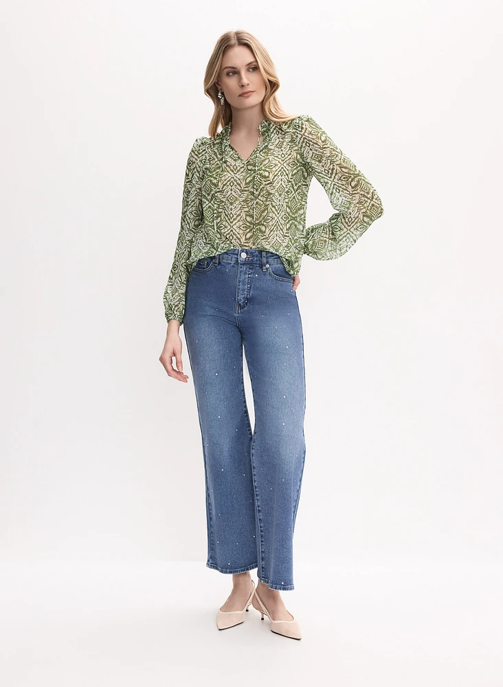 Abstract Print Blouse