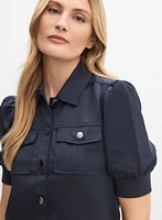 Veste à manches bouffantes