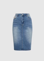 Jupe crayon en denim