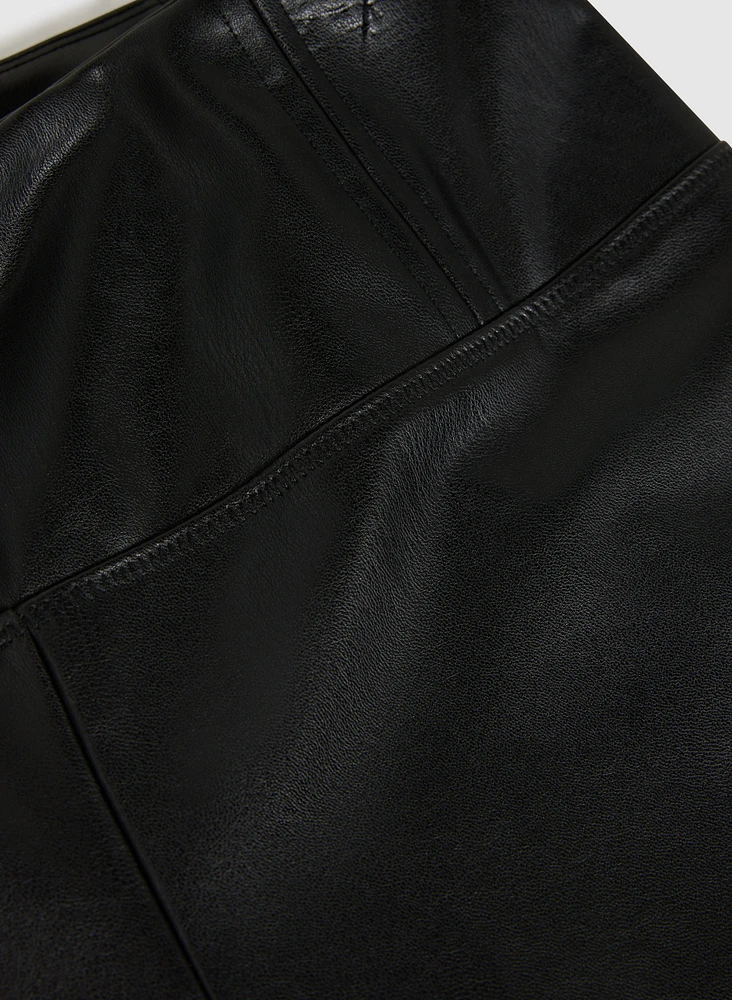 Vegan Leather Slim Leg Pants