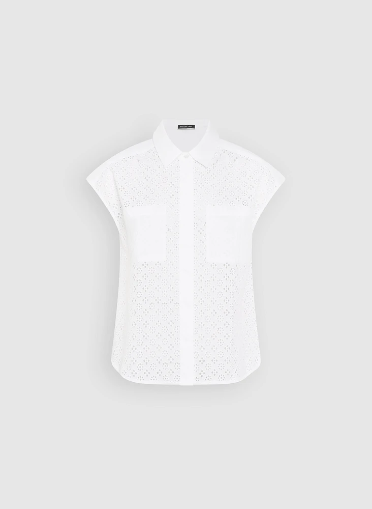 Blouse à détails brodés