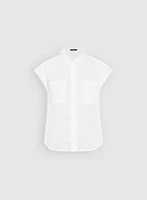Blouse à détails brodés