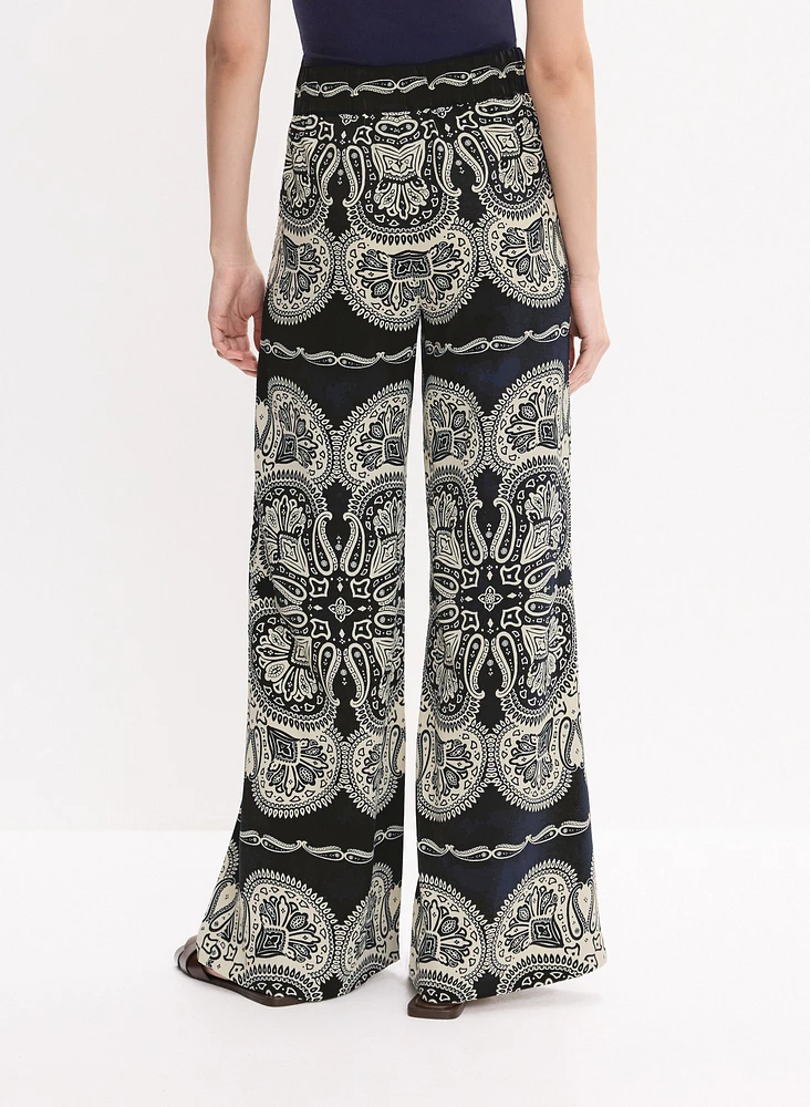 Pantalon à motif paisley