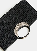 Textured Satin Clutch