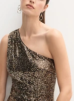One-Shoulder Sequin Dress