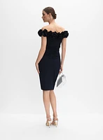 Rosette Off-The-Shoulder Dress