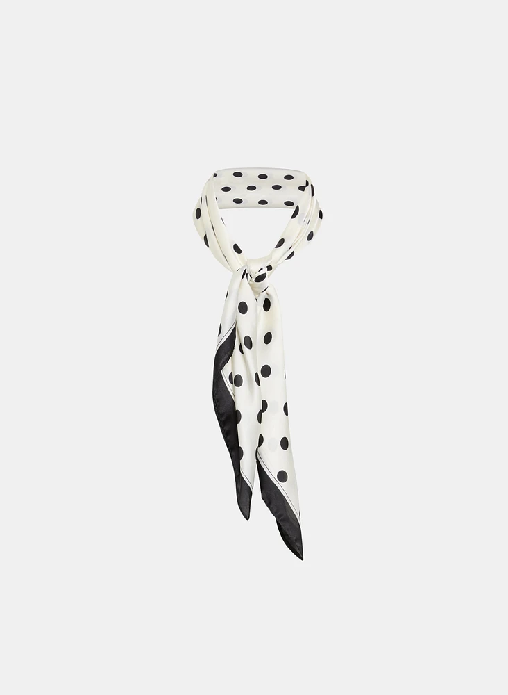 Foulard carré à pois